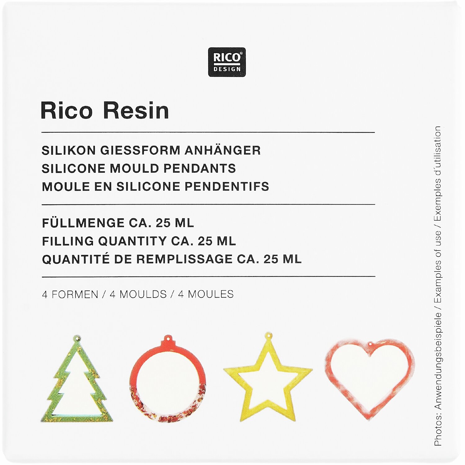 Silikon Gießform Anhänger von Rico Design