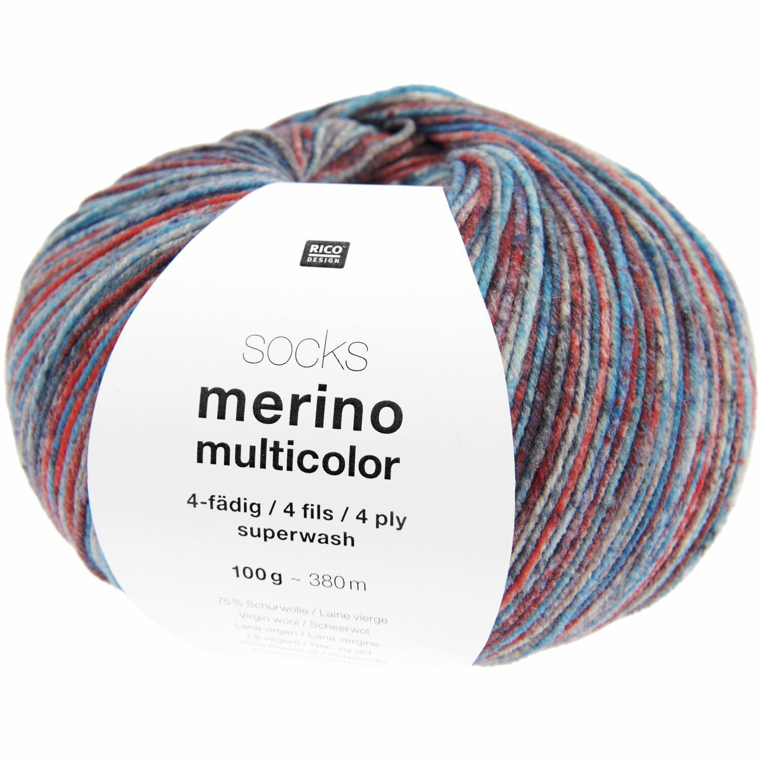 Socks Merino Multicolor 4-fädig Socks Merino Multicolor 4-fädig von Rico Design
