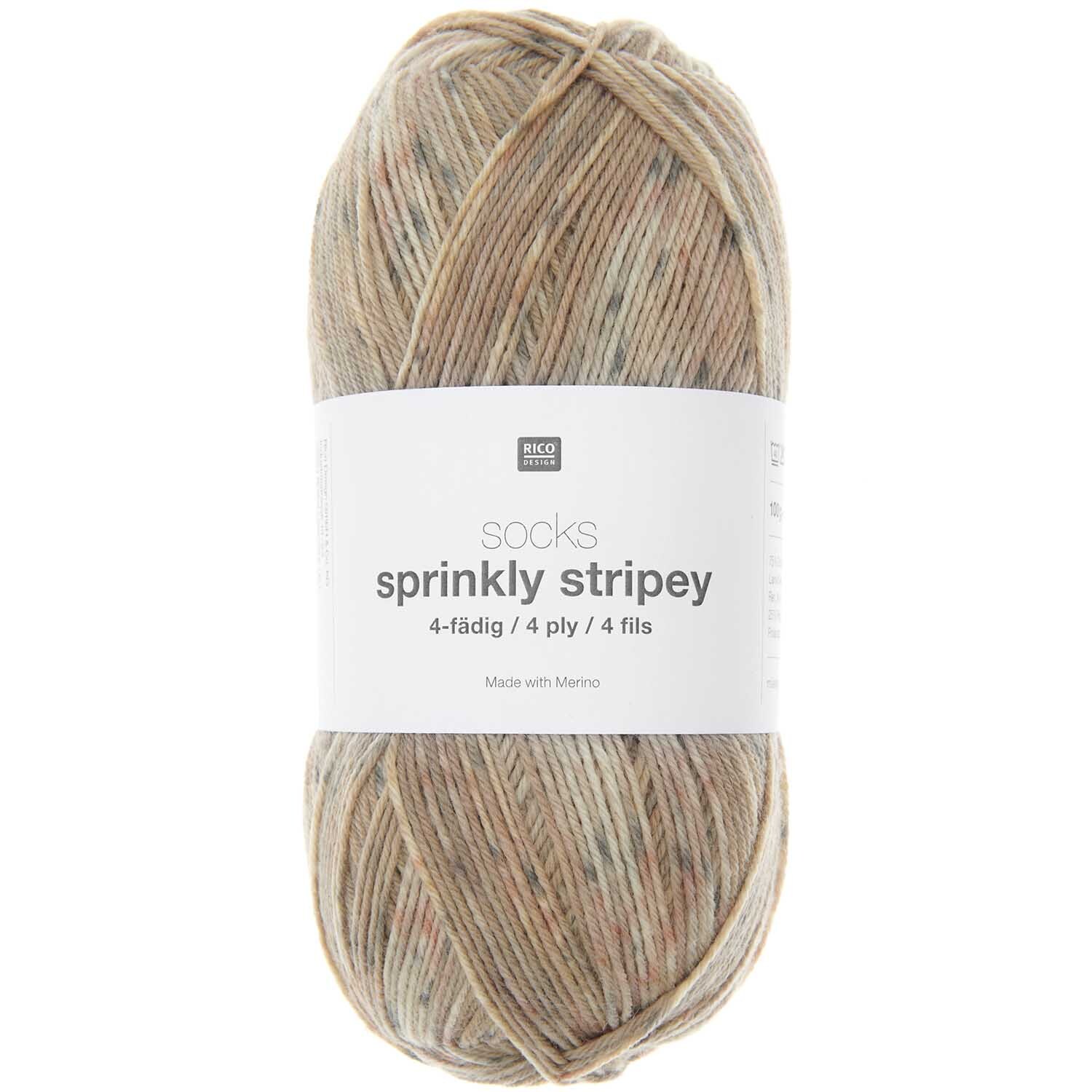 Rico Design Socks Sprinkly Striply 4-fädig Beige Rico Design Socks Sprinkly Striply 4-fädig Beige von Rico Design