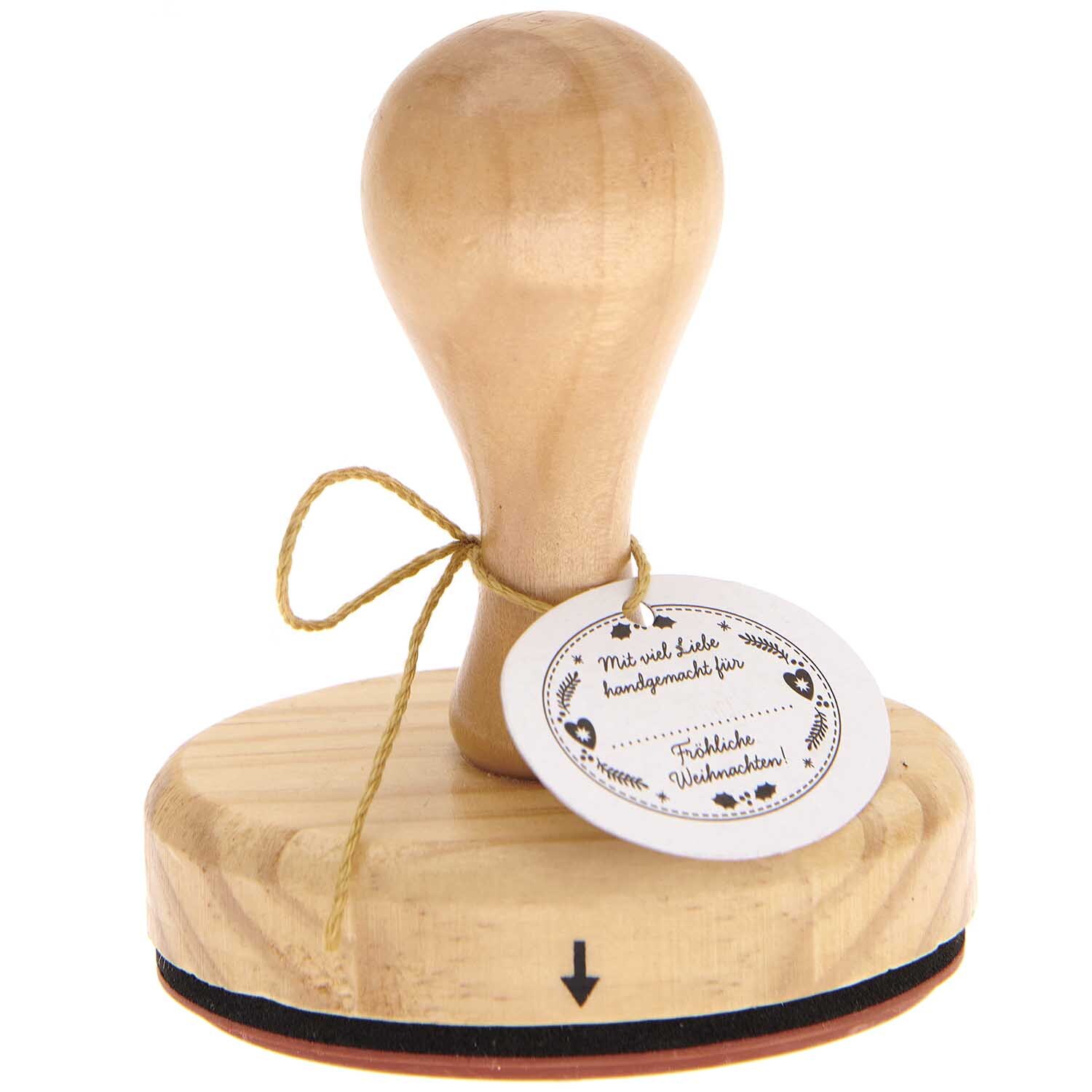 Stempel Fröhliche Weihnachten 5x7cm oval von Rico Design