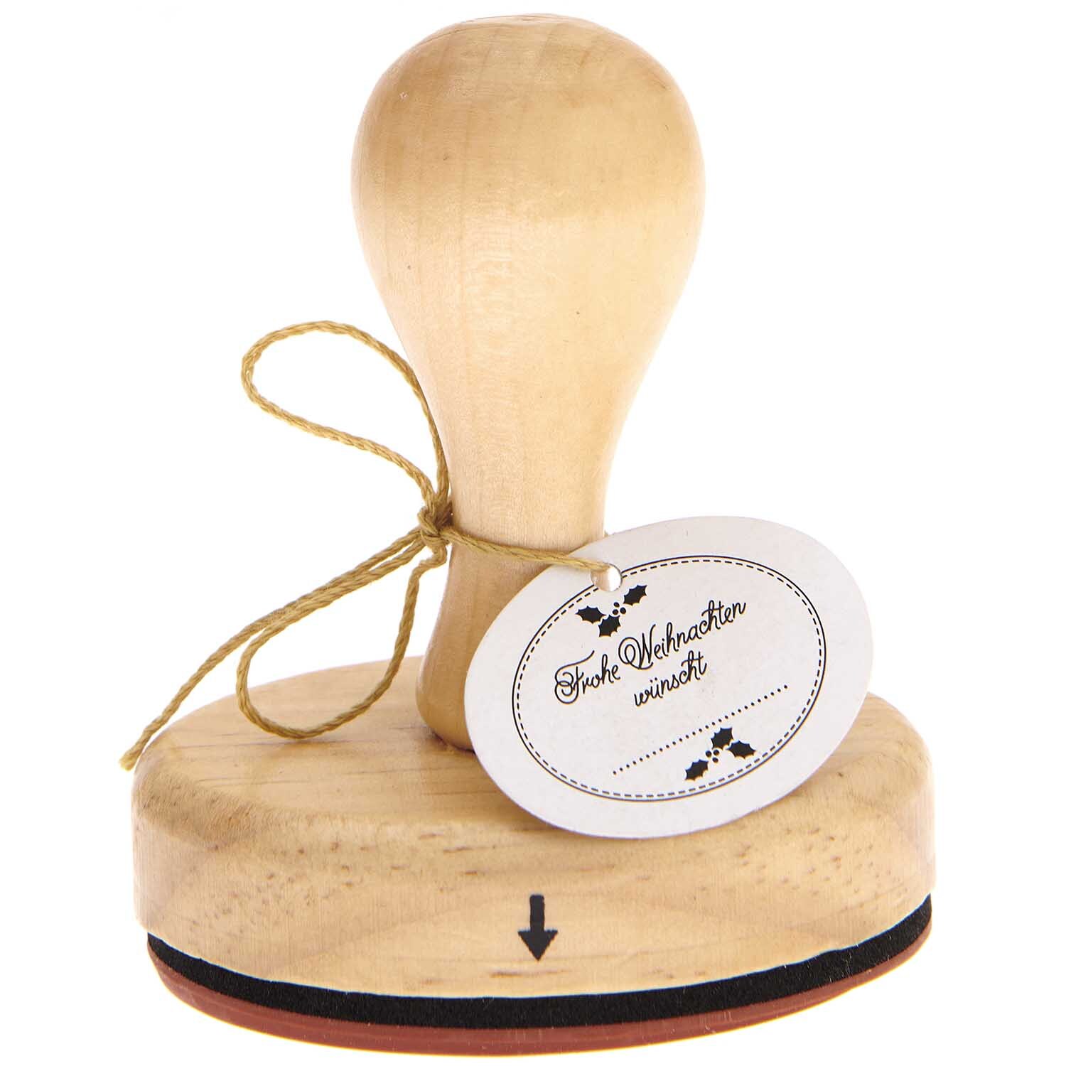 Stempel Frohe Weihnachten 5x7cm oval von Rico Design