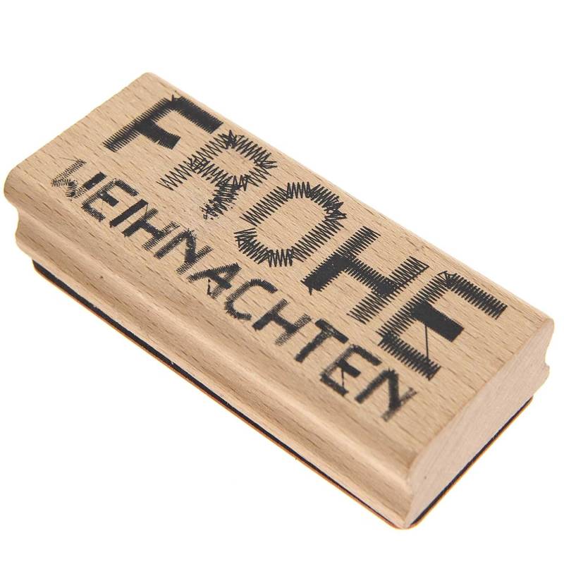 Stempel Frohe Weihnachten genäht 9x3,5cm Stempel Frohe Weihnachten genäht 9x3,5cm von Rico Design