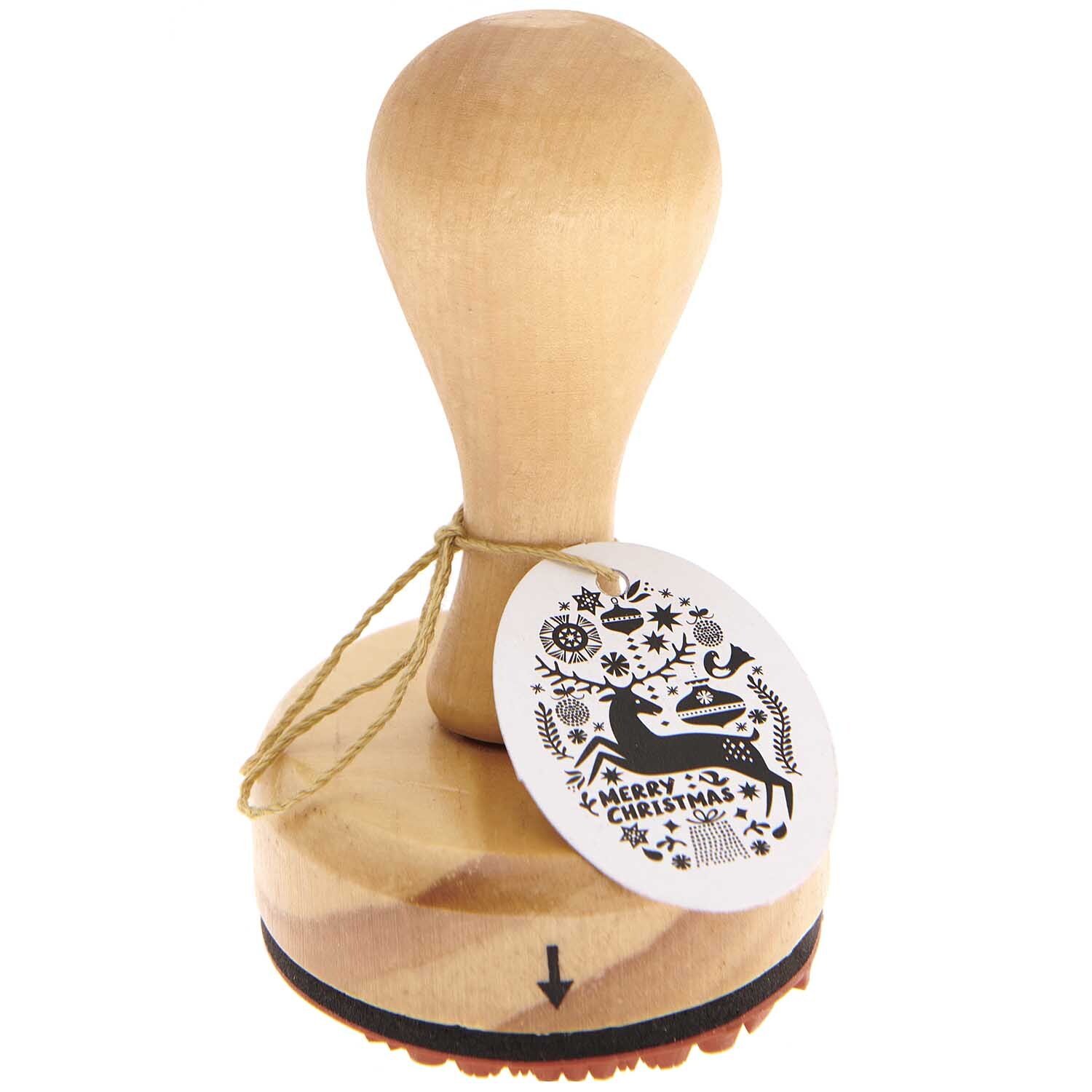 Stempel Merry X-MAS 5x7cm oval von Rico Design