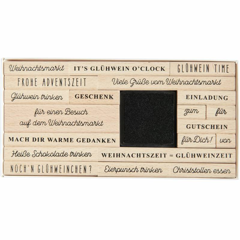 Stempelset Weihnachtsmarkt Types von Rico Design