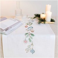 Stickpackung Läufer Weihnachtskranz 45x100cm Stickpackung Läufer Weihnachtskranz 45x100cm von Rico Design