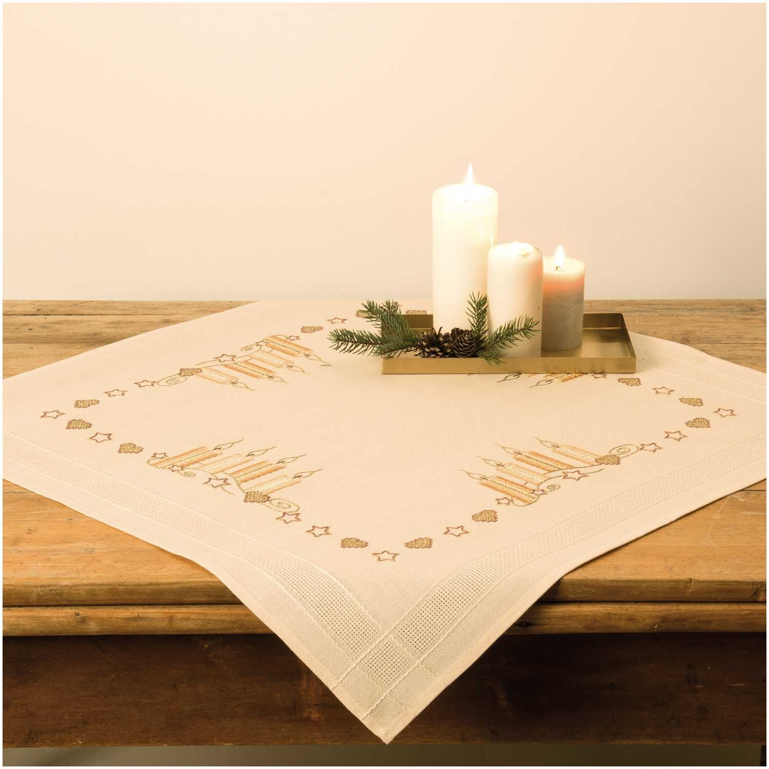 Stickpackung Tischdecke Kerzen 80x80cm Stickpackung Tischdecke Kerzen 80x80cm von Rico Design