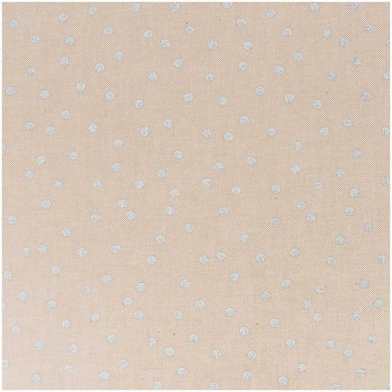 Stoff Punkte natur-silber 140cm breit von Rico Design