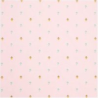 Stoffabschnitt Baumwoll-Popelin Pixel Blumen Rosa von Rico Design