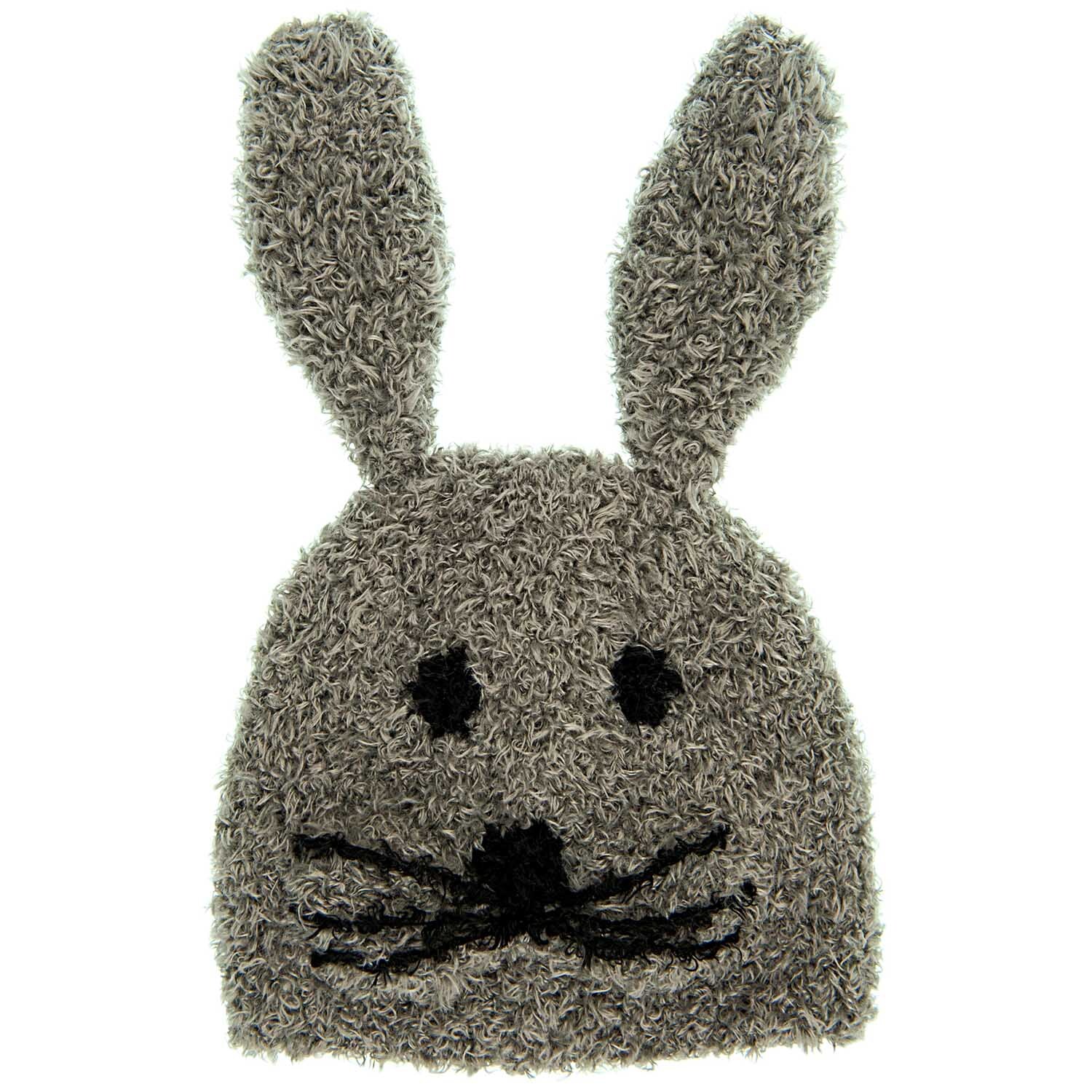 Strickset Mütze Hase Grau von Rico Design