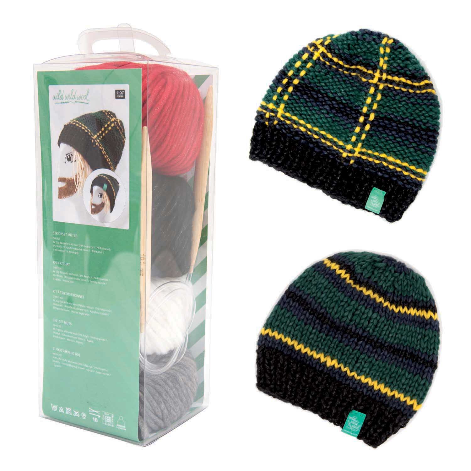 Strickset Mütze Wild Wild Wool tanne-mehrfarbig Strickset Mütze Wild Wild Wool tanne-mehrfarbig von Rico Design