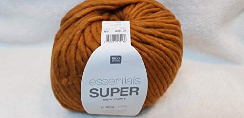 Super Chunky (36), karamell, Dicke weiche Wolle Nadelstärke 10 mm, Schnellstrickwolle von Rico Design
