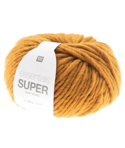 Rico Design Dicke weiche Wolle Nadelstärke 10 mm, Karamellbraun, 36, Wolle, Yarn von Rico Design