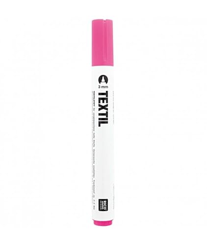 Textilmarker Stoffmalstifte, Farben auswählbar, für hell Stoffe, Perfekt für Tshirts, Schuhe, Taschen, Jutebeutel, und andere Stoffarten Pink Textilmarker Stoffmalstifte, Farben auswählbar, für hell Stoffe, Perfekt für Tshirts, Schuhe, Taschen, Jutebeutel, und andere Stoffarten Pink von Rico Design
