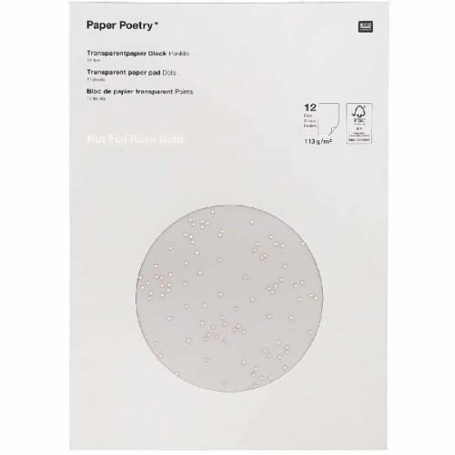 Transparentpapier, Punkte / Roségold Fsc Mix von Rico Design