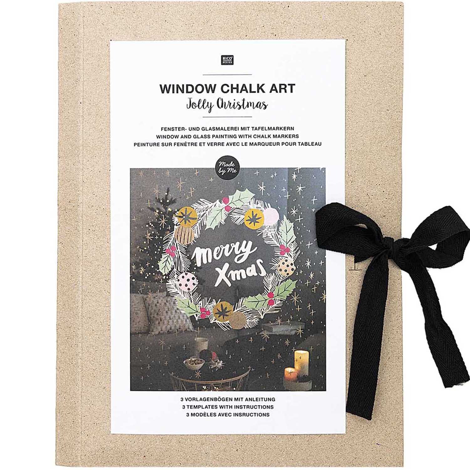 Vorlagenmappe Jolly Christmas Fenster- und Glasmalerei mit Kreidestiften von Rico Design