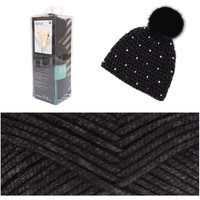 Wild Wild Wool Häkelset Mütze mit Bommel und Strass Wild Wild Wool Häkelset Mütze mit Bommel und Strass von Rico Design