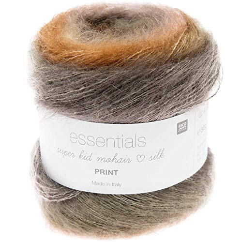 Wolle Super Kid Mohair Loves Silk Print, Rico 009 Terra von Rico Design