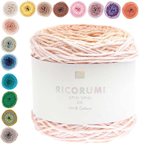 Wolle für Amigurumi | Baumwollgarn mit Farbverlauf | Ricorumi Spin Spin | 50 g Baumwolle zum Stricken und Häkeln (03) von Rico Design