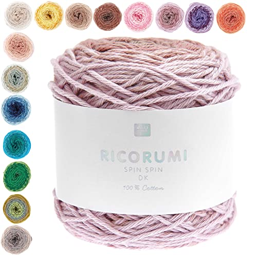 Wolle für Amigurumi | Baumwollgarn mit Farbverlauf | Ricorumi Spin Spin | 50 g Baumwolle zum Stricken und Häkeln (07) von Rico Design