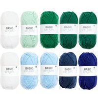 Wollpaket Basic Soft Acryl Aqua Colours von Rico Design