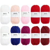 Wollpaket Basic Soft Acryl Berry Colours von Rico Design