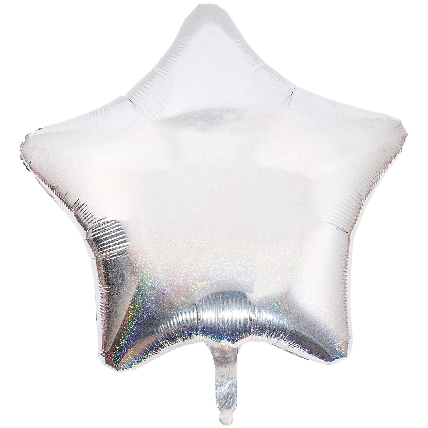 YEY! Let's Party Folienballon Stern silber-holographic groß 81cm YEY! Let's Party Folienballon Stern silber-holographic groß 81cm von Rico Design