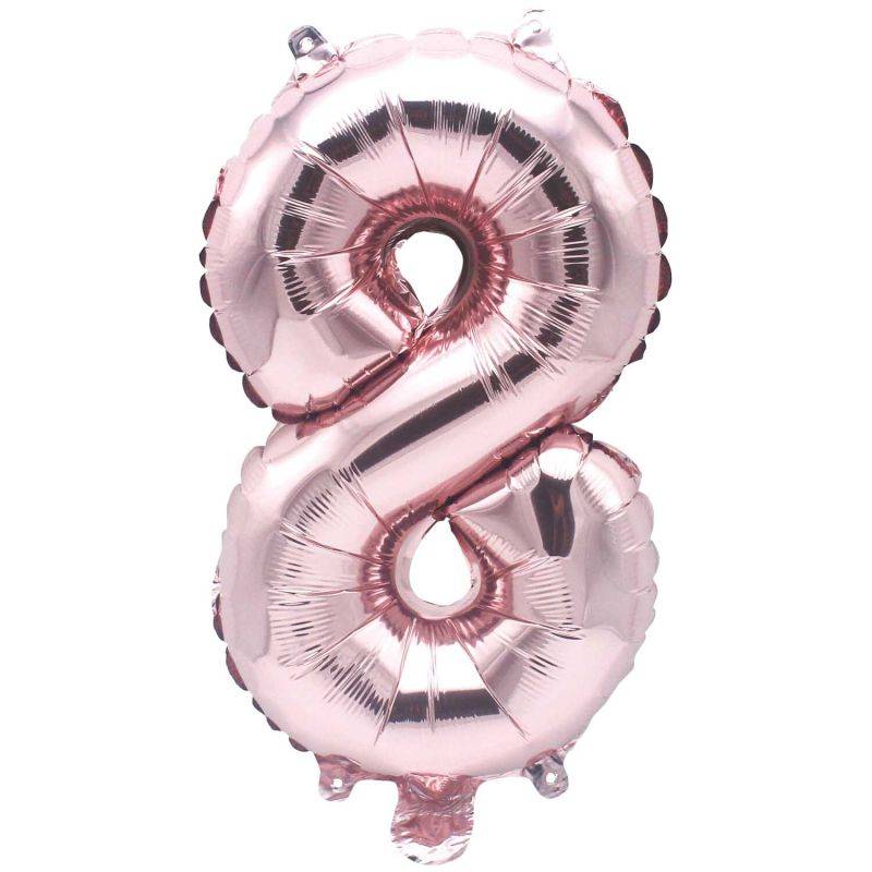 Folienballon Zahl rosa 36cm von Rico Design
