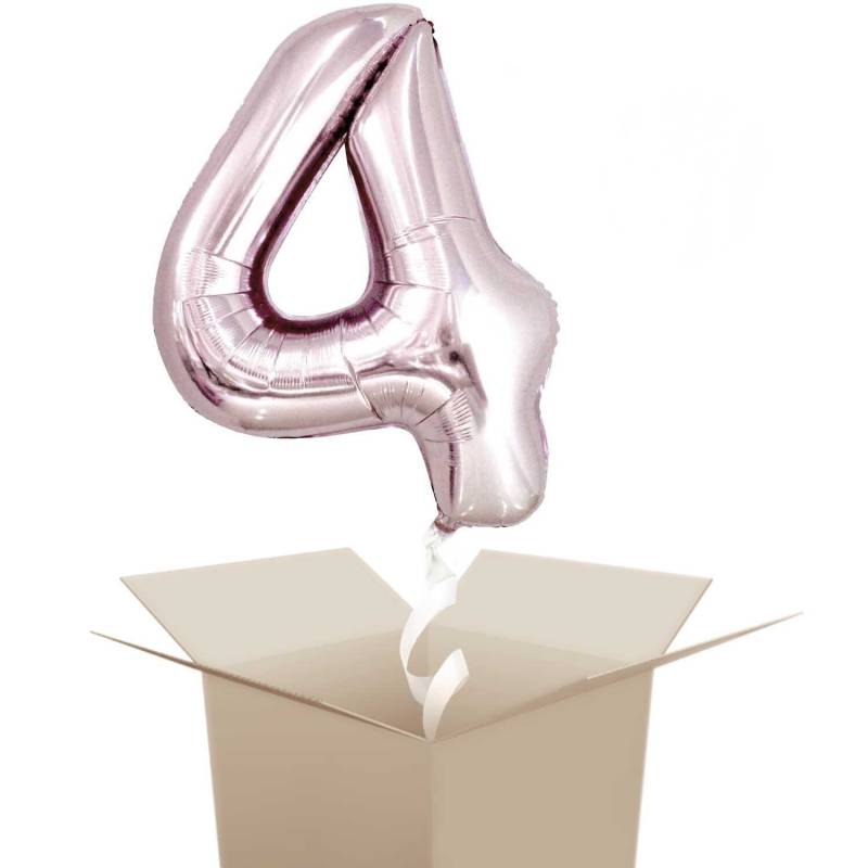 Rico Design Folienballon mit Helium Zahl rosa 86cm 4 von Rico Design