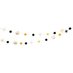 Garnpompon-Girlande gold-schwarz 2,2m Garnpompon-Girlande gold-schwarz 2,2m von Rico Design
