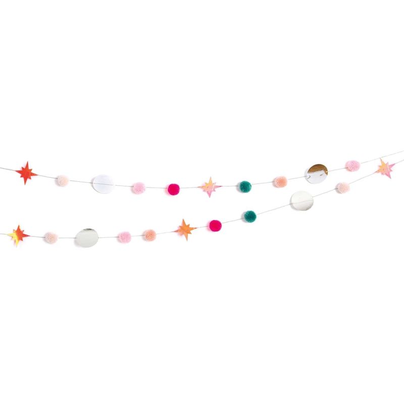 Garnpompon-Girlande pink-pastell 2,2m Garnpompon-Girlande pink-pastell 2,2m von Rico Design