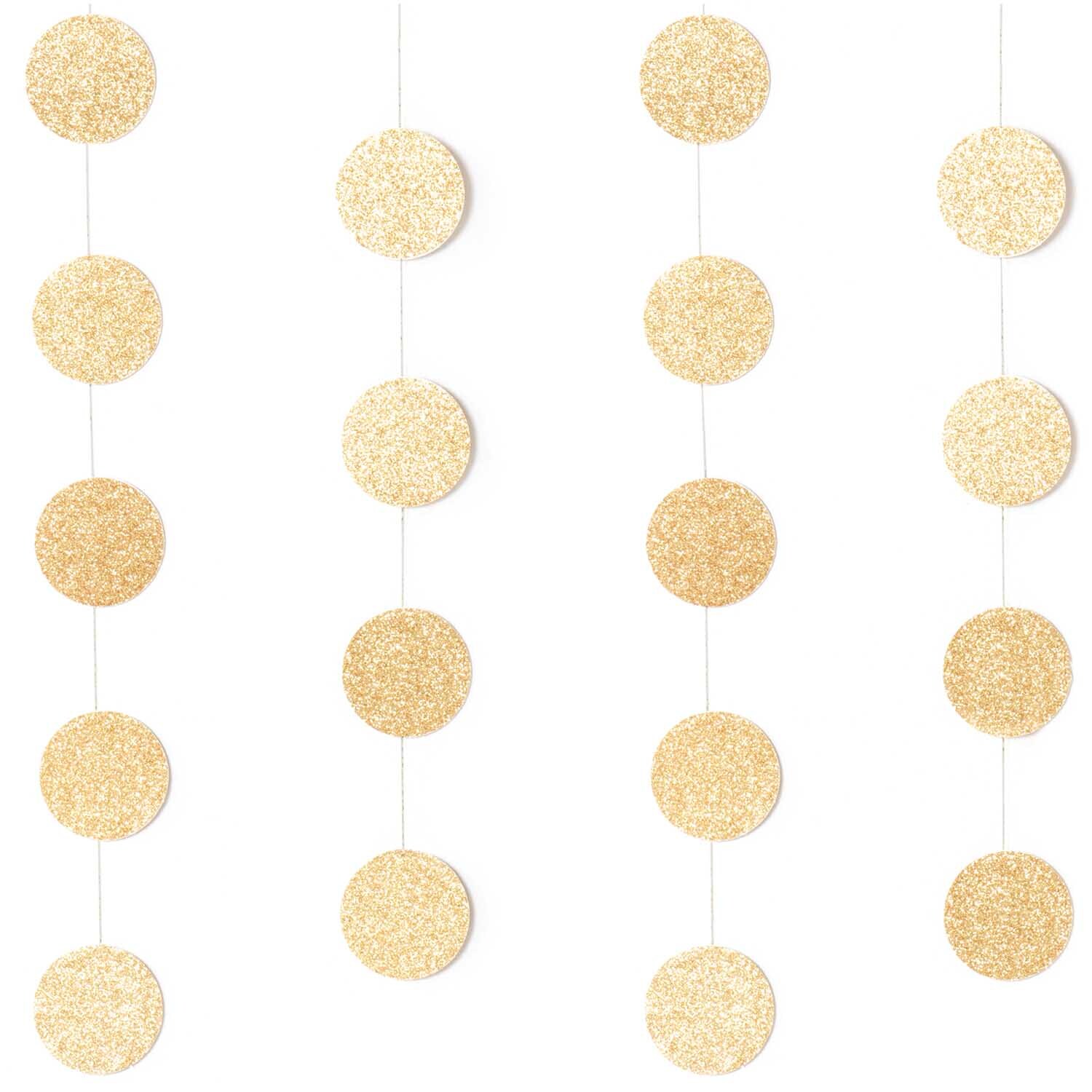 Genähte Girlande Kreise 3,8cm Glitter-gold 2m Genähte Girlande Kreise 3,8cm Glitter-gold 2m von Rico Design