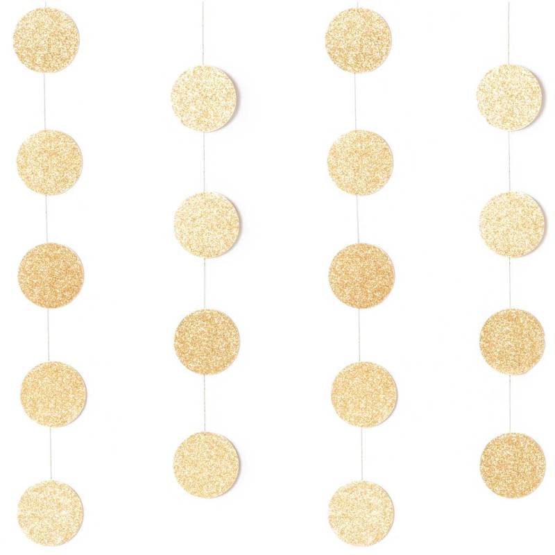 Genähte Girlande Kreise 3,8cm Glitter-gold 2m Genähte Girlande Kreise 3,8cm Glitter-gold 2m von Rico Design