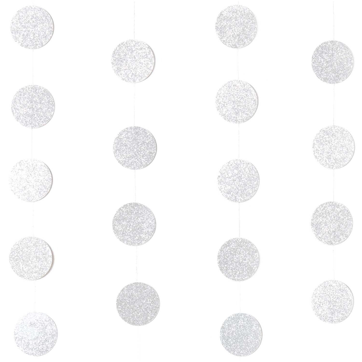 Genähte Girlande Kreise 3,8cm Glitter-silber 2m Genähte Girlande Kreise 3,8cm Glitter-silber 2m von Rico Design