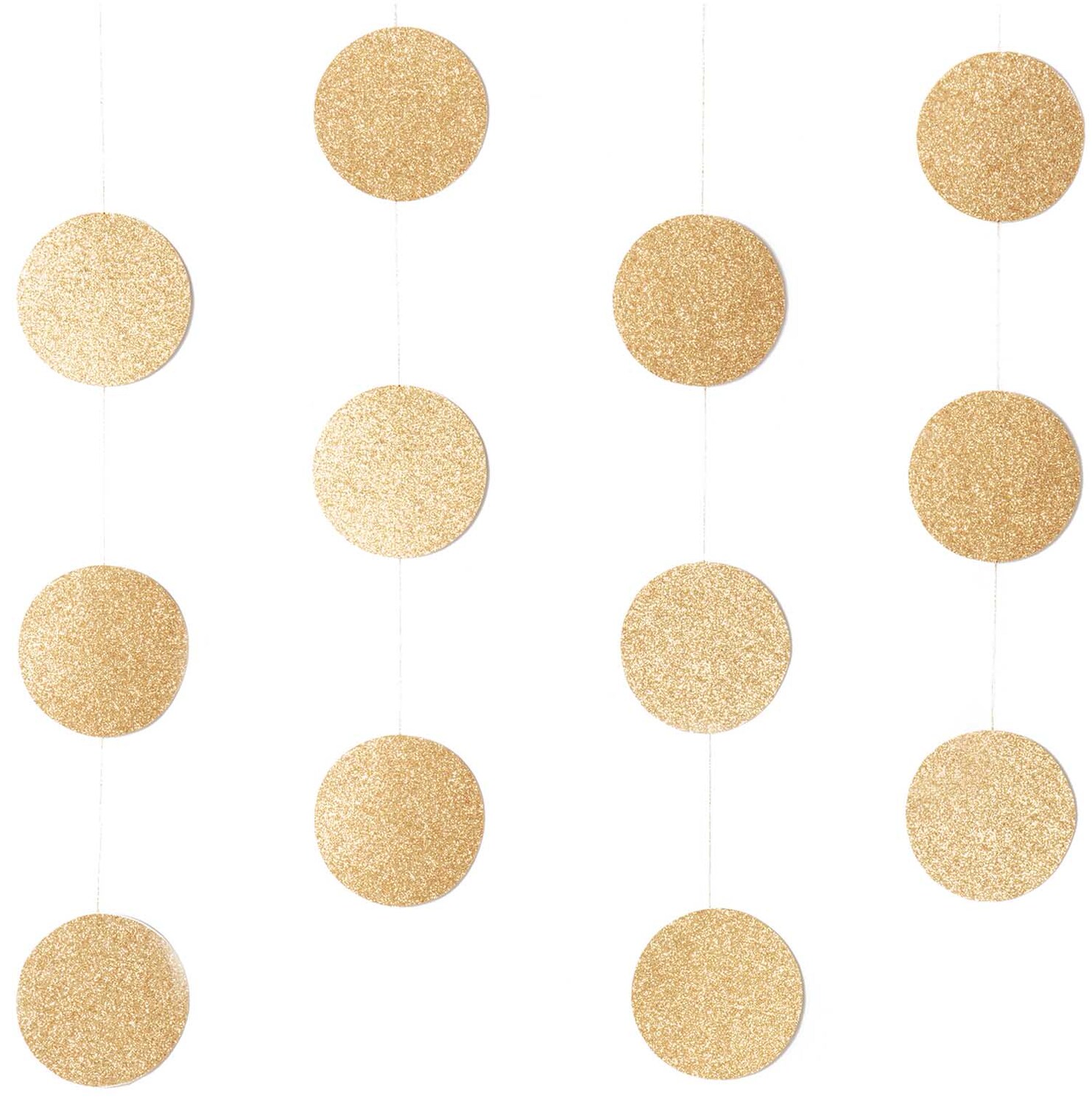 Genähte Girlande Kreise 8cm Glitter-gold 1,7m Genähte Girlande Kreise 8cm Glitter-gold 1,7m von Rico Design