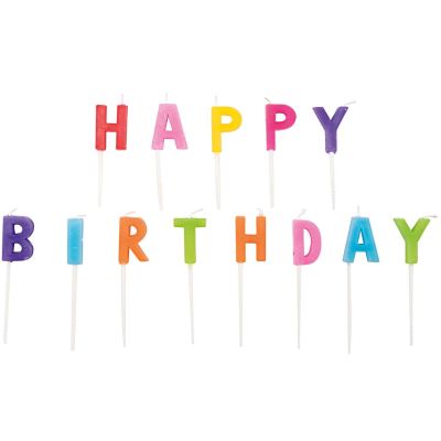 Kerzen Happy Birthday mehrfarbig von Rico Design