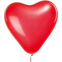 Luftballon Herz rot 30cm 12 Stück von Rico Design
