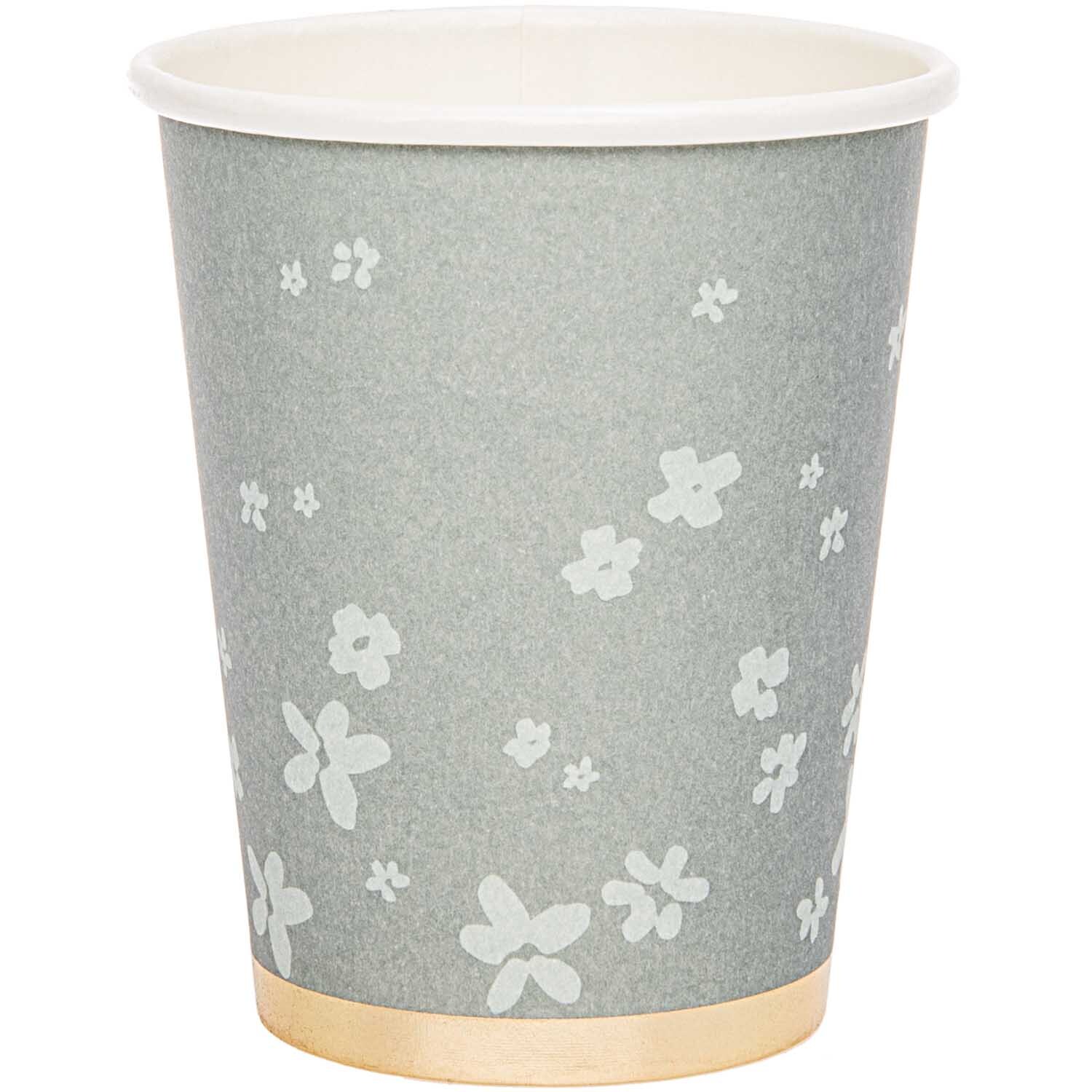 Pappbecher Blüten grau 200ml 12 Stück Pappbecher Blüten grau 200ml 12 Stück von Rico Design