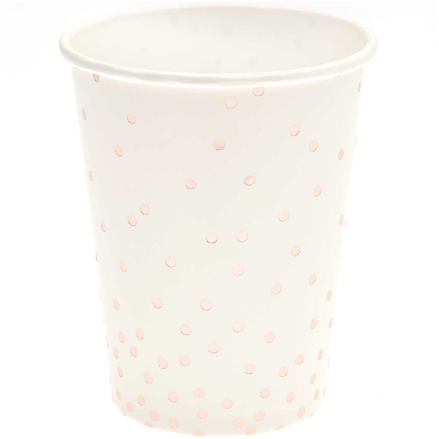 Pappbecher Punkte rosa 200ml 12 Stück Pappbecher Punkte rosa 200ml 12 Stück von Rico Design
