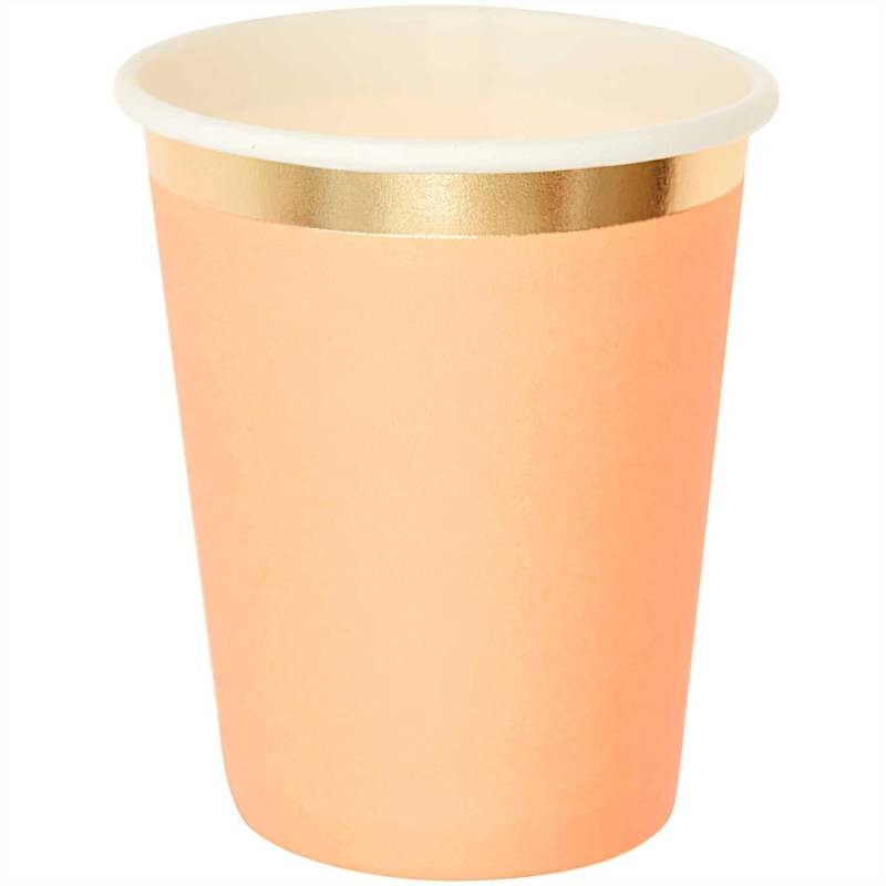 Pappbecher apricot-gold 250ml 10 Stück von Rico Design