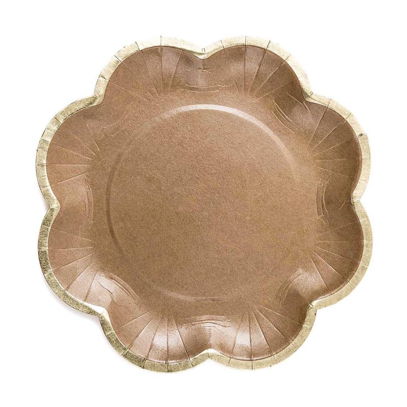 Pappteller Blume Kraftpapier 21cm 12 Stück von Rico Design