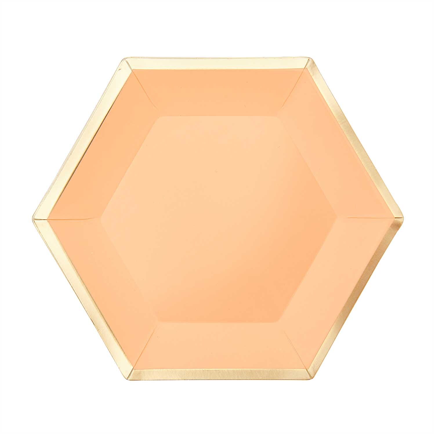YEY! Let's Party Pappteller Sechseck apricot-gold 16x13,5cm 10 Stück YEY! Let's Party Pappteller Sechseck apricot-gold 16x13,5cm 10 Stück von Rico Design