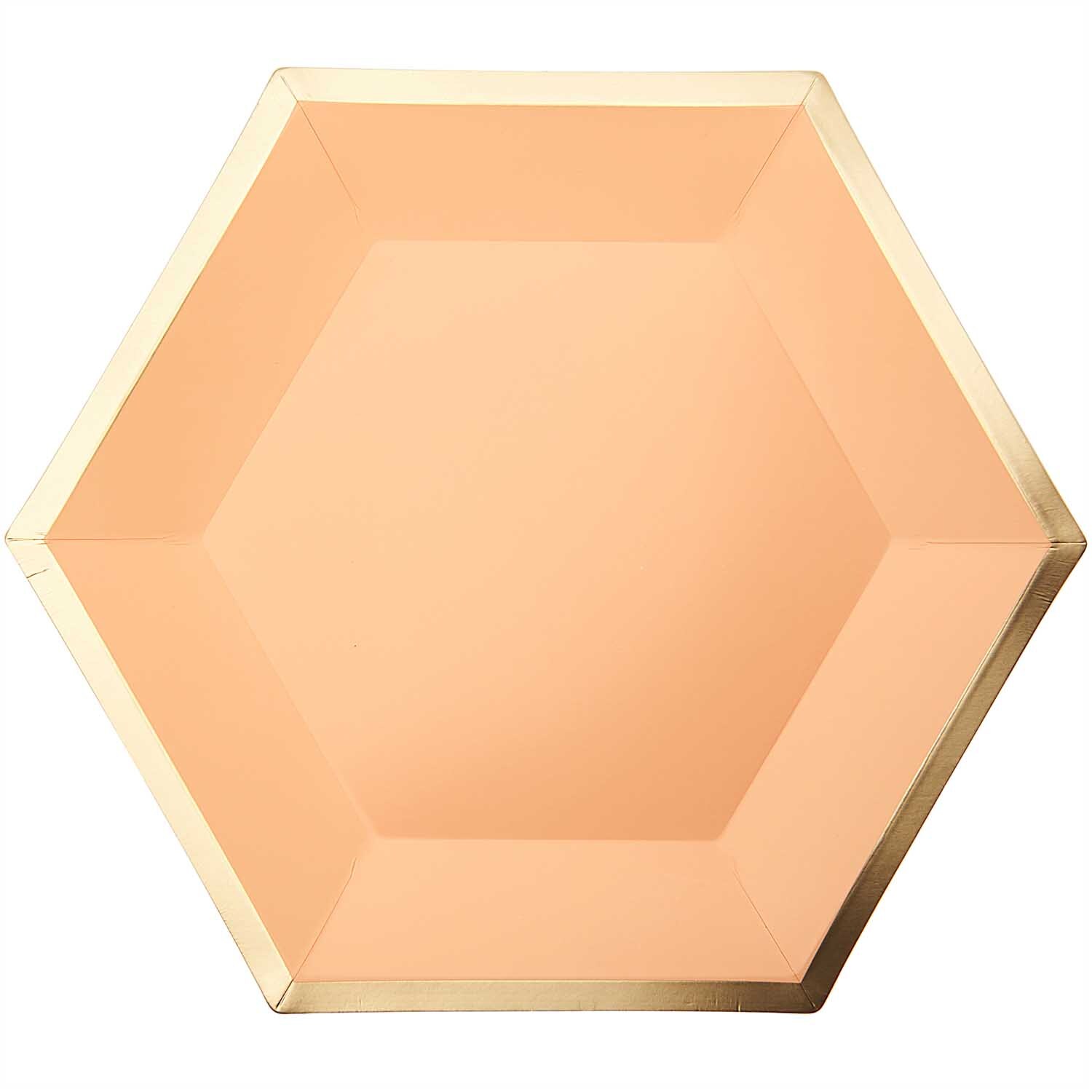 YEY! Let's Party Pappteller Sechseck apricot-gold 27x23,5cm 10 Stück YEY! Let's Party Pappteller Sechseck apricot-gold 27x23,5cm 10 Stück von Rico Design