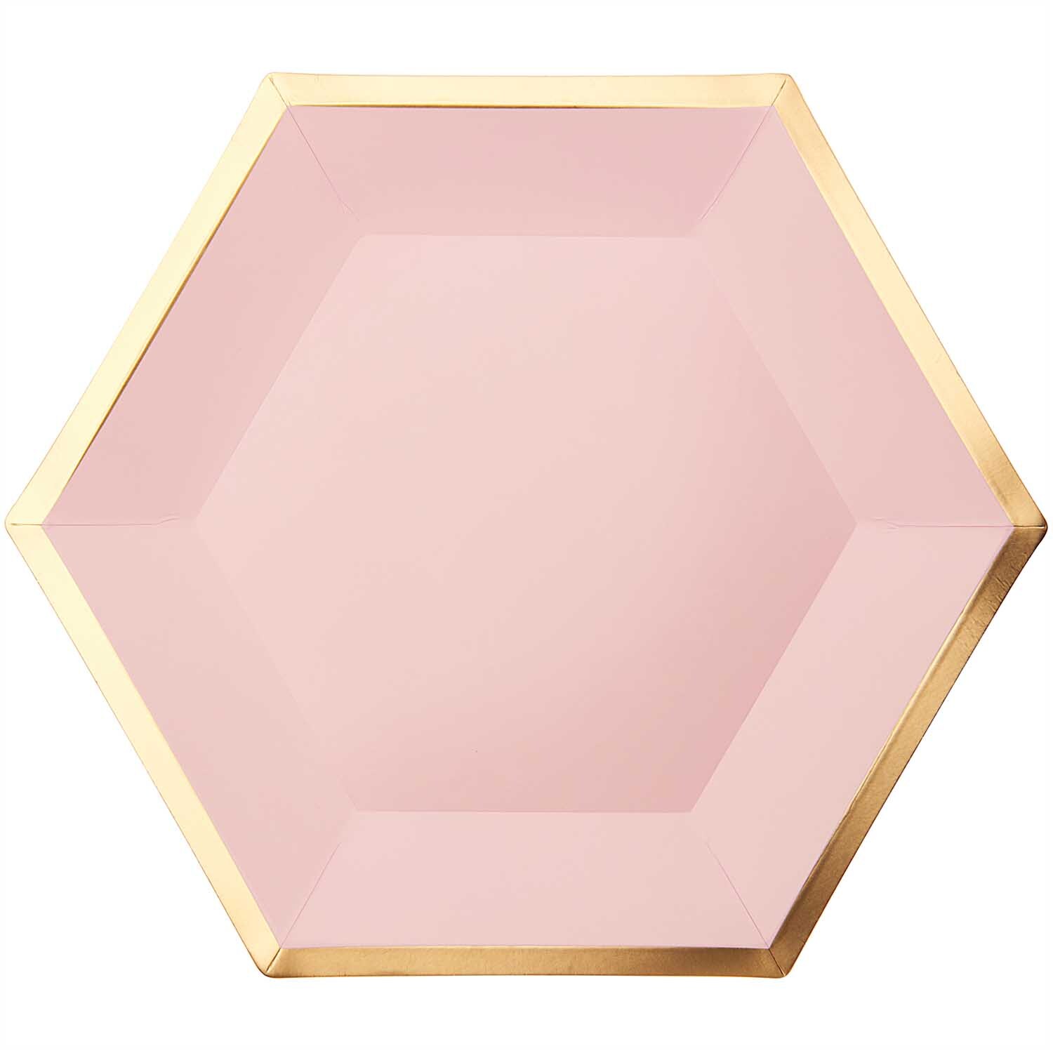 Pappteller Sechseck rosa-gold 27x23,5cm 10 Stück Pappteller Sechseck rosa-gold 27x23,5cm 10 Stück von Rico Design
