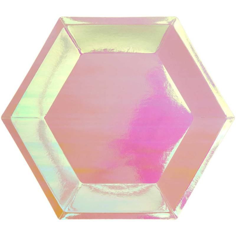 Rico Design Pappteller holographisch 27x23,5cm 10 Stück von Rico Design