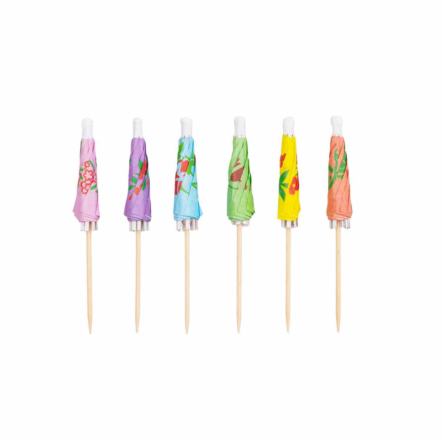 Picker Schirmchen floral 8,3cm 12 Stück von Rico Design