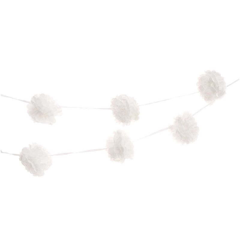 Pompon-Girlande weiß 180cm 2 Stück Pompon-Girlande weiß 180cm 2 Stück von Rico Design