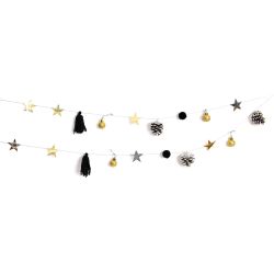 Quasten-Girlande gold-schwarz 2,2m Quasten-Girlande gold-schwarz 2,2m von Rico Design