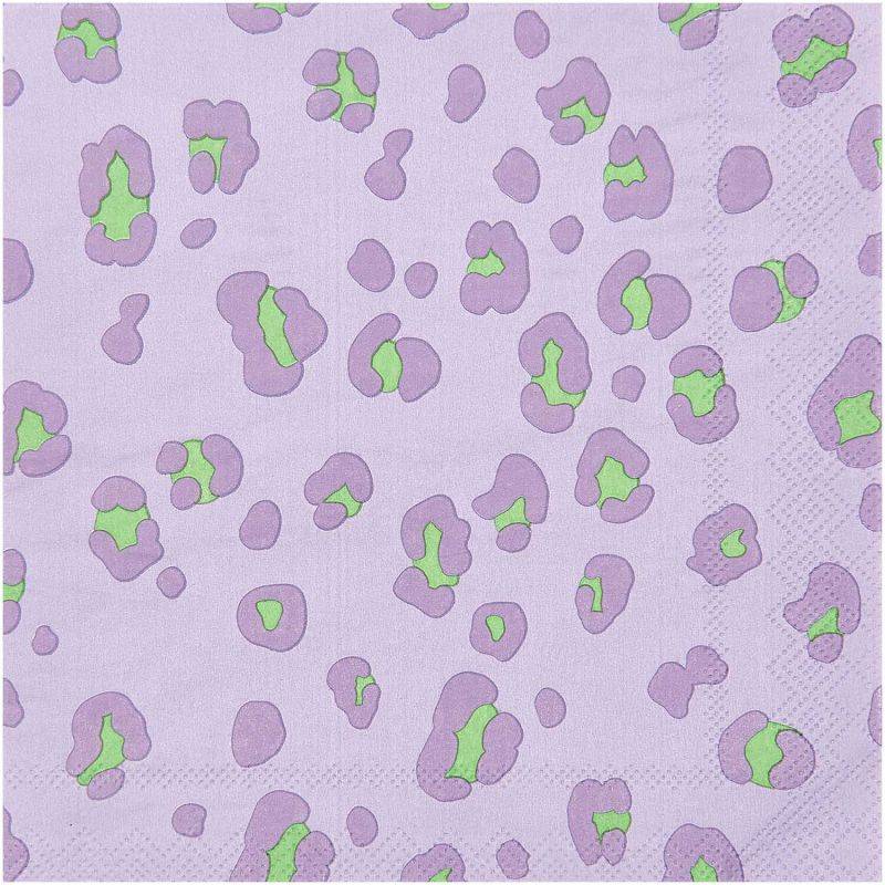 Servietten Acid Leo flieder-grün 33x33cm 20 Stück von Rico Design