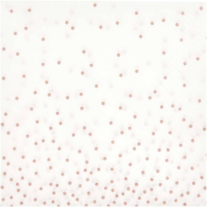 Servietten Punkte rosa 33x33cm 20 Stück von Rico Design