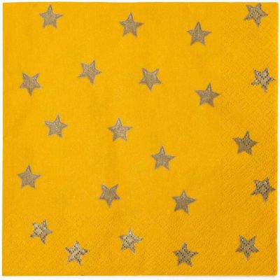 Servietten Sterne senf 33x33cm 20 Stück Servietten Sterne senf 33x33cm 20 Stück von Rico Design